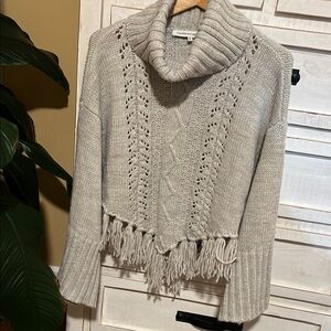 Cozy Gray Cowl Neck Sweater
